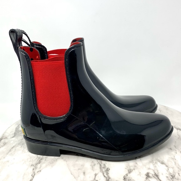 Lauren Ralph Lauren Tally Chelsea Rain Booties 6 Academic Preppy Classic Neural - Picture 2 of 13